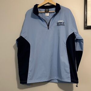 UNC Heels Light Blue and Navy windbreaker Pullover